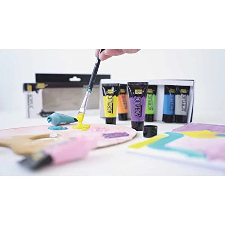 KREUL Solo Goya Acrylic Set, 8 x 20 ml, Acrylfarbe in Studienqualität, wasserfest, schnell trocknend, matt auf einem Wasserbasis – Bild 4