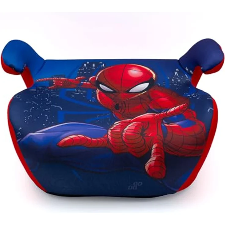 Spiderman Kindersitzerhöhung R129, Sitzerhöhung für Kinder 125–150 cm, Blau/Rot, ergonomisch und pflegeleicht – Bild 3