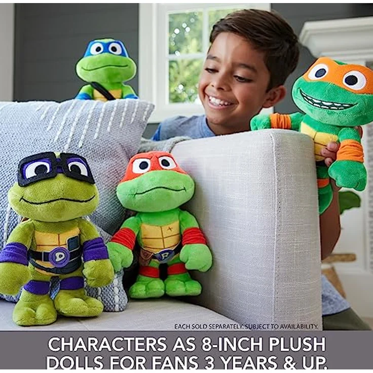 TEENAGE MUTANT Ninja Turtles Mutant Mayhem - 20 cm Anführer Leo Plüschfigur zum Kuscheln und Spielen, tolles Geschenk für TMNT-Fans ab 3 Jahren, HRC77 – Bild 4