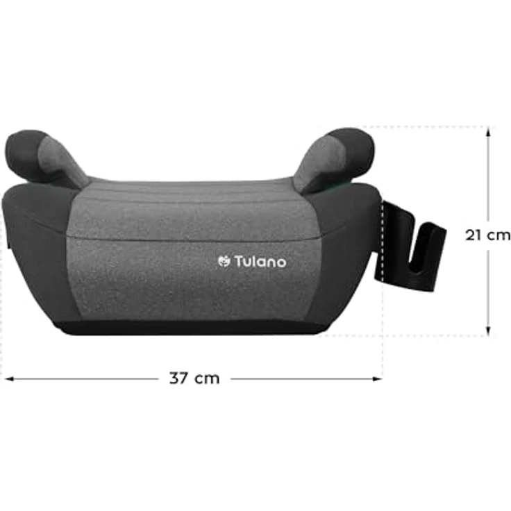 Tulano Cabby 35, Autositz für Kinder (ECE R129/i-Size Norm), grau, mit ISOFIX und abnehmbarer Polsterung – Bild 8