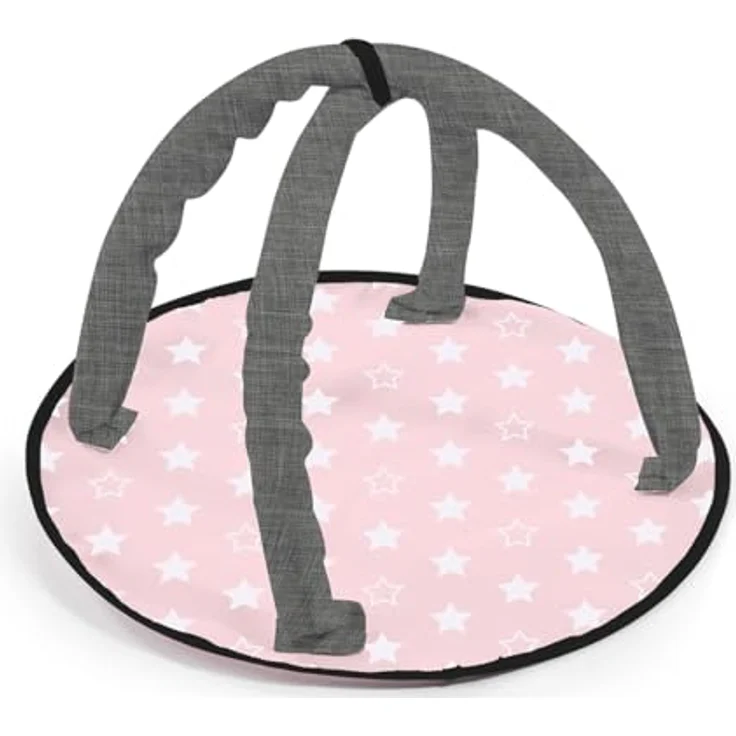 Bayer Design 17030AB Puppenwagen Xeo, Verstellbarer Griff, Schwenkschieber, wandelbar als Jogger, Schlafsack, Hochstuhl, Spielbogen, Puppenzubehör, Rosa, Grau – Bild 5