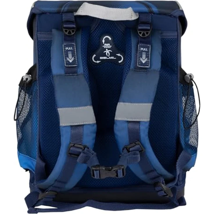 Belmil Mini-Fit Schulranzen Set 4-teilig, ergonomisch mit Brustgurt, Football-Motiv, wasserdicht, 17 L Volumen – Bild 5
