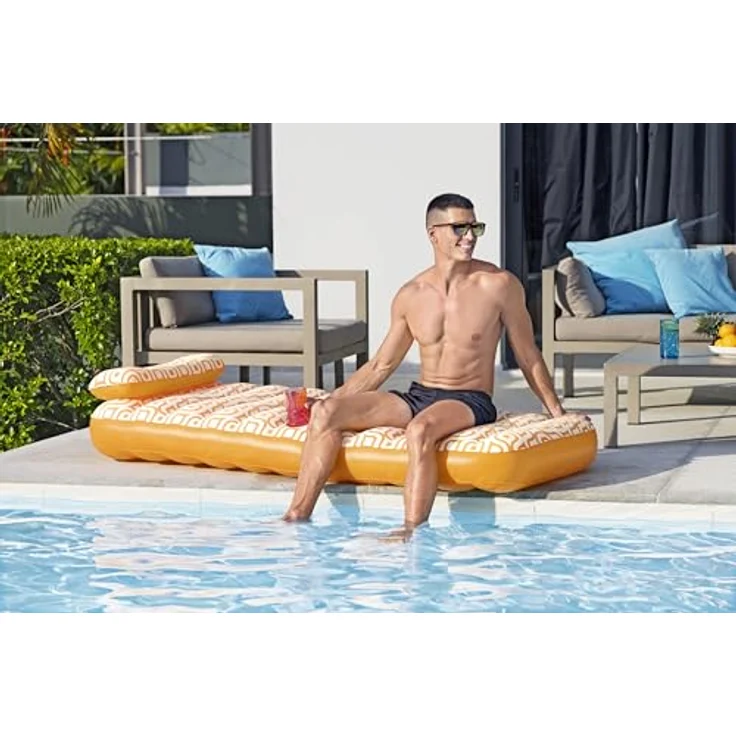 Bestway Luftmatratze Waterproof Deluxe, 183x84 cm, wasserfest, bunt, für Strand und Pool – Bild 4