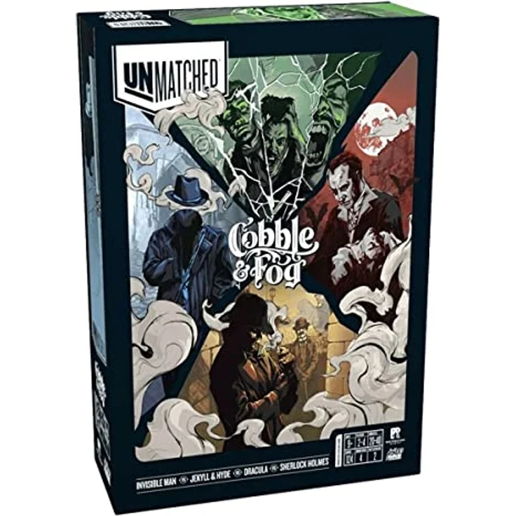 IELLO Unmatched - Cobble & Fog, Card Game with 4 Legendary Heroes, Ages 9+, 2 to 4 Players, 30 mins Playing Time, Multi – Bild 1
