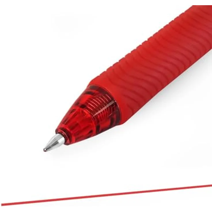 Pentel Energel X Retractable Gel Pen, 0,35 mm, schnell trocknende Tinte, nachfüllbar, Rot, 12 Stück – Bild 7