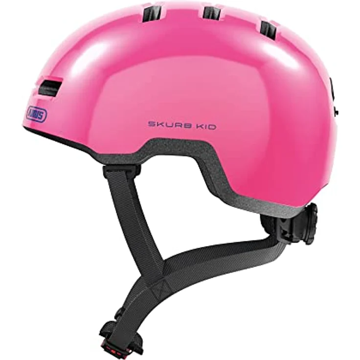 ABUS Kinderhelm Skurb Kid - robuster Fahrradhelm im Skater-Look mit Platz für einen Zopf und vielfältigen Designs - für Mädchen und Jungen - Pink Glänzend, Größe M – Bild 1