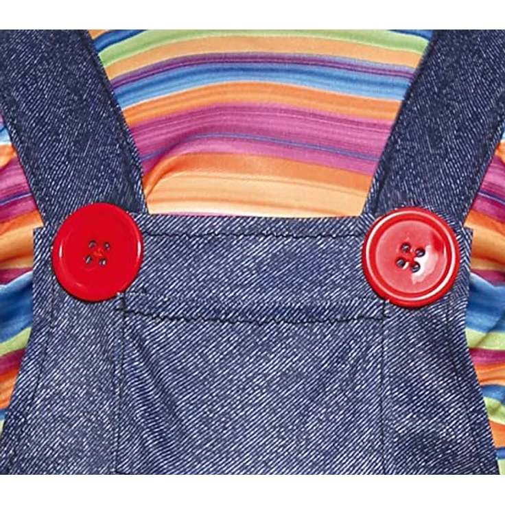 FIESTAS GUIRCA Teuflisches Chucky Babykostüm, T-Shirt und Overall für Babys 12-18 Monate, feuerhemmendes Polyester, bunt – Bild 4