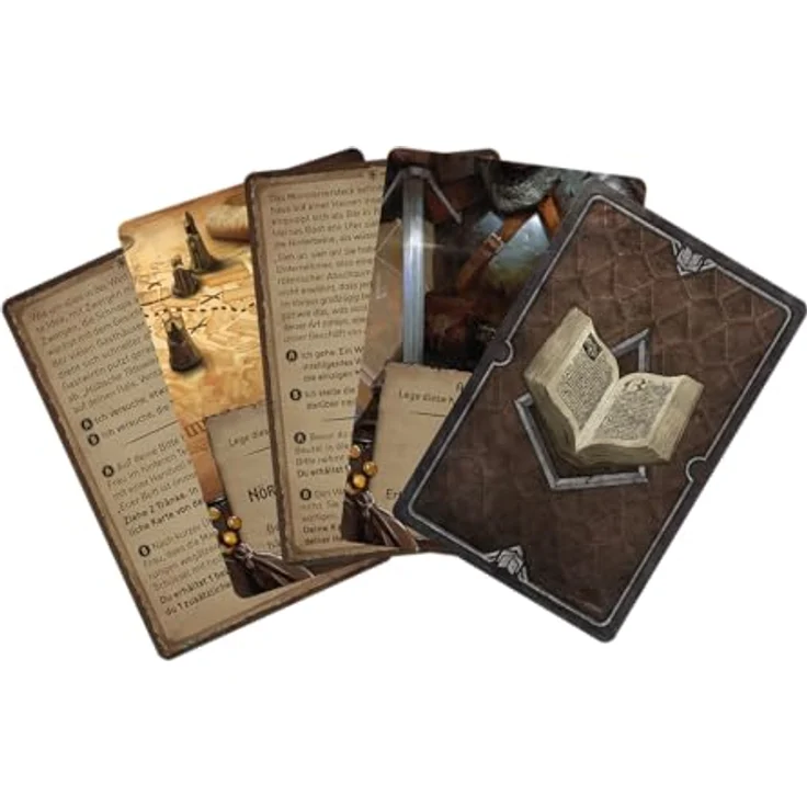 Asmodee Go on Board GOBD0006 Spiel, Mehrfarbig, Bunt - Erweiterung für The Witcher: Die Alte Welt mit 200 Karten und 12 Questmarkern – Bild 5