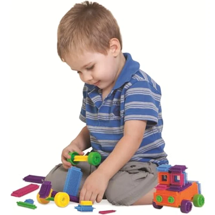 Edushape Noppers/Bristle Blocks Bausteine/Sensory Noppenbausteine Riesenset - 360 Teile, bunte haptische Bausteine für Kinder ab 3 Jahren – Bild 2
