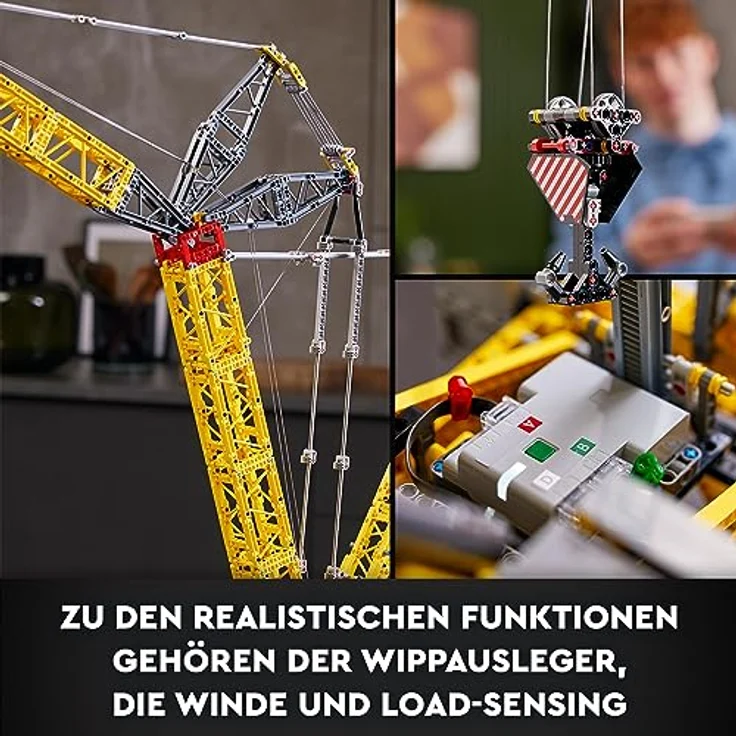 LEGO 42146 Technic Liebherr LR 13000 Raupenkran Set, Baue das ultimative ferngesteuerte Baufahrzeug-Modell mit Control+ App, mit Windensystem und Wippausleger, großer Modellbausatz für Erwachsene – Bild 4