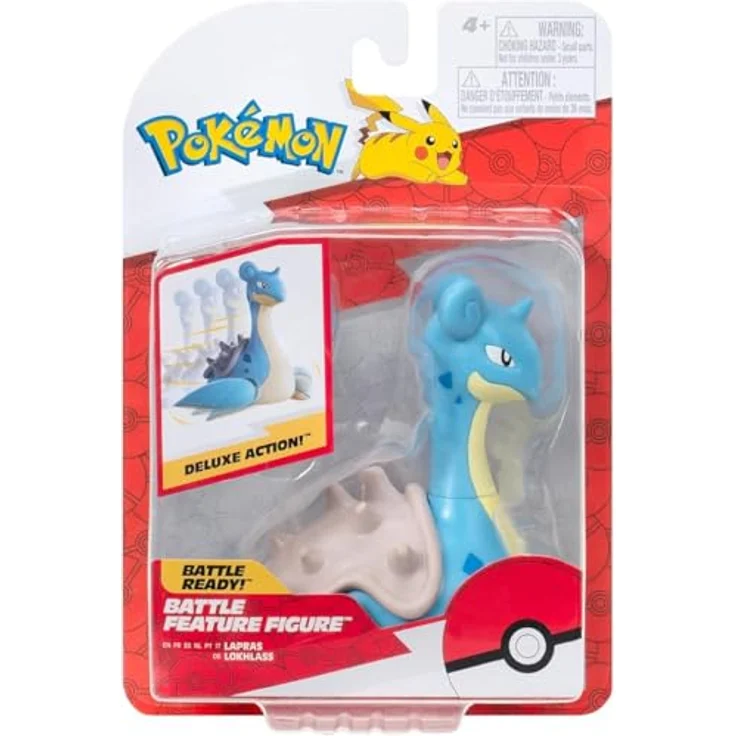 Pokémon PKW3416 - Battle Feature Figure - Lapras, bewegliche Figur mit Kampf-Funktion, 11,5 cm, offizielle Figur – Bild 2