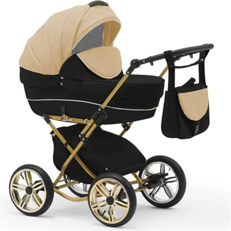 Elcar Kinderwagen Sorento Gold 4 in 1 inkl. Sportsitz und Autositz, 19 Farben verfügbar – Bild 2