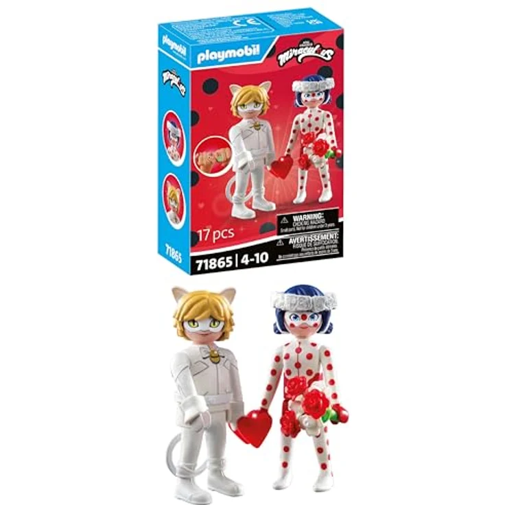 PLAYMOBIL Miraculous Ladybugs & Cat Noirs Hochzeit, detailreiches Spielset mit Figuren & Zubehör für Kinder ab 4 Jahren, fördert Kreativität & Rollenspiel, 71865 – Bild 1