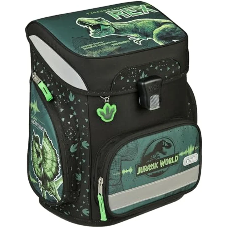 Scooli JUSP8255 EasyFit Schulranzen Set 5tlg.-Jurassic World, Niños - 18 Liter Volumen, abnehmbarer Brustgurt, reflektierende Oberflächen – Bild 3