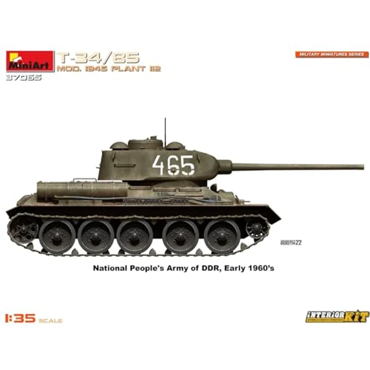Other 1:35 T-34/85 Mod. 1945 Plant 112 Inter., Modellfahrzeug mit beweglichem Turm und originalgetreuem Interieur – Bild 13