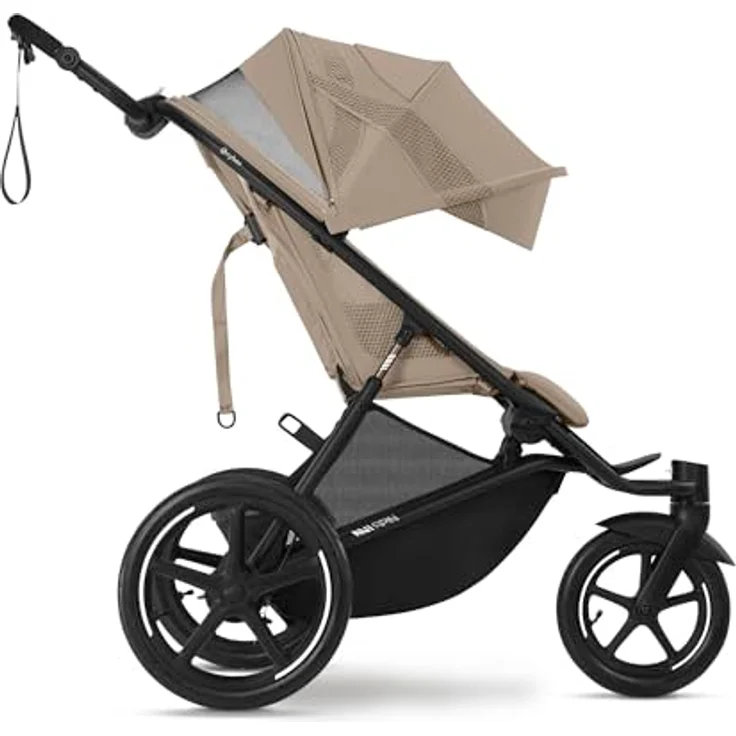 Cybex Gold AVI SPIN Kinderwagen, Ab Geburt bis 4 Jahre, leicht faltbar, City- und All-Terrain, Almond Beige – Bild 4