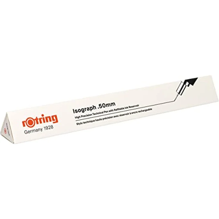 Rotring Isograph, Schreibstift mit 0,5 mm Strichstärke, braun, nachfüllbarer Tuschetank, einfache Wartung – Bild 4