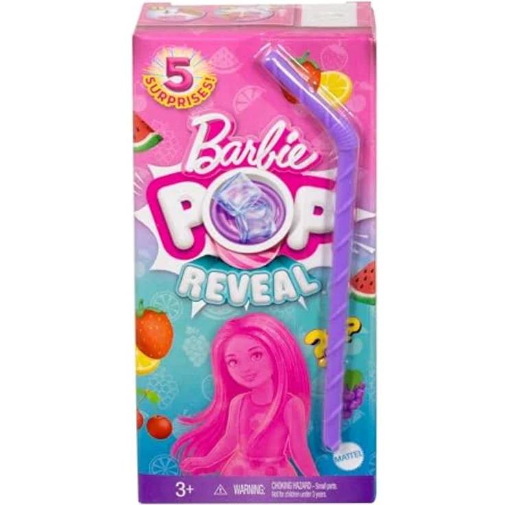 Barbie Anziehpuppe Pop Reveal kleine Chelsea-Puppe der Fruit Serie, mit 5 Überraschungen, Dufterlebnis mit Erdbeerlimonade, Fruchtpunsch, Wassermelone oder Grapefruit, inkl. Rollschuhe – Bild 6