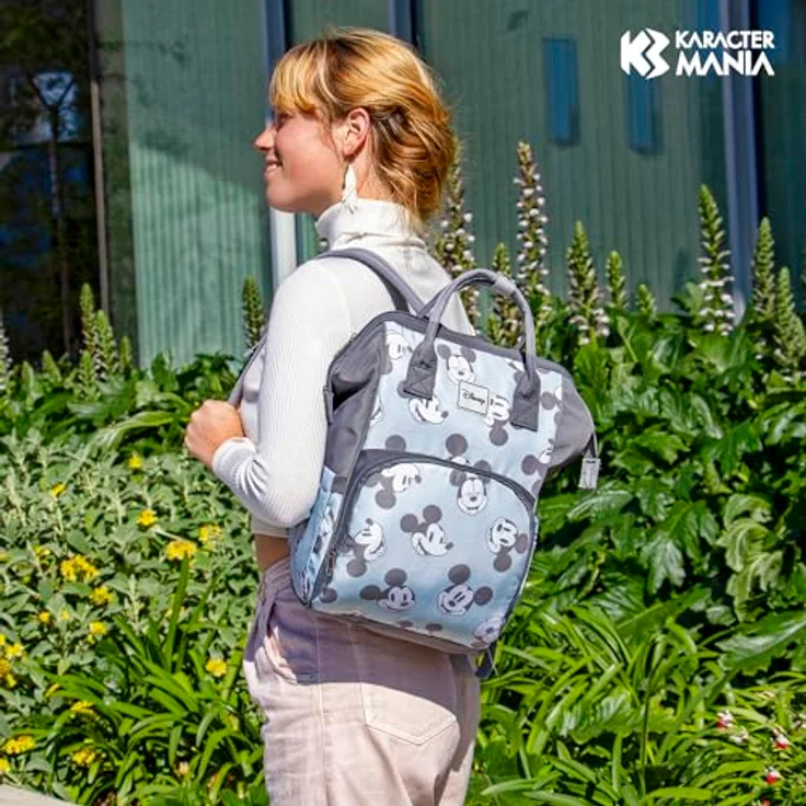 Karactermania Wickeltasche Disney Micky Maus Wickelrucksack, flüssigkeitsabweisend, mit thermischer Flaschenhalterung, ausreichend Platz für Babyutensilien – Bild 8