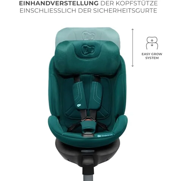 KinderKraft XRIDER 2 i-Size, Kindersitz mit Sicherheitsfeatures in grün – Bild 11