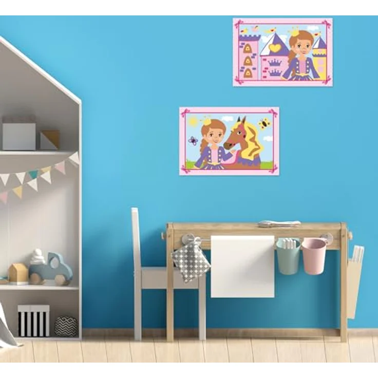 Ravensburger Malen nach Zahlen CreArt, Kleine Prinzessin, 5 fertig gemischte Acrylfarben, für Kinder von 5-7 Jahren, Made in Europe – Bild 4