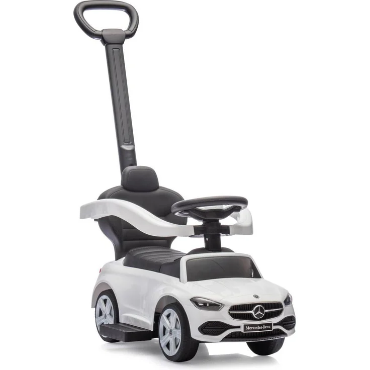 Weiss Rutscher Mercedes-Benz C-Class, 3in1 Kinderfahrzeug mit kippsicherem Design, weiss