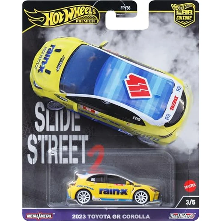 Hot Wheels 2023 Toyota GR Corolla HKC82, Spielzeug-Rennwagen im Maßstab 1:64, Metall-Druckguss, Car Culture Slide Street Serie – Bild 1