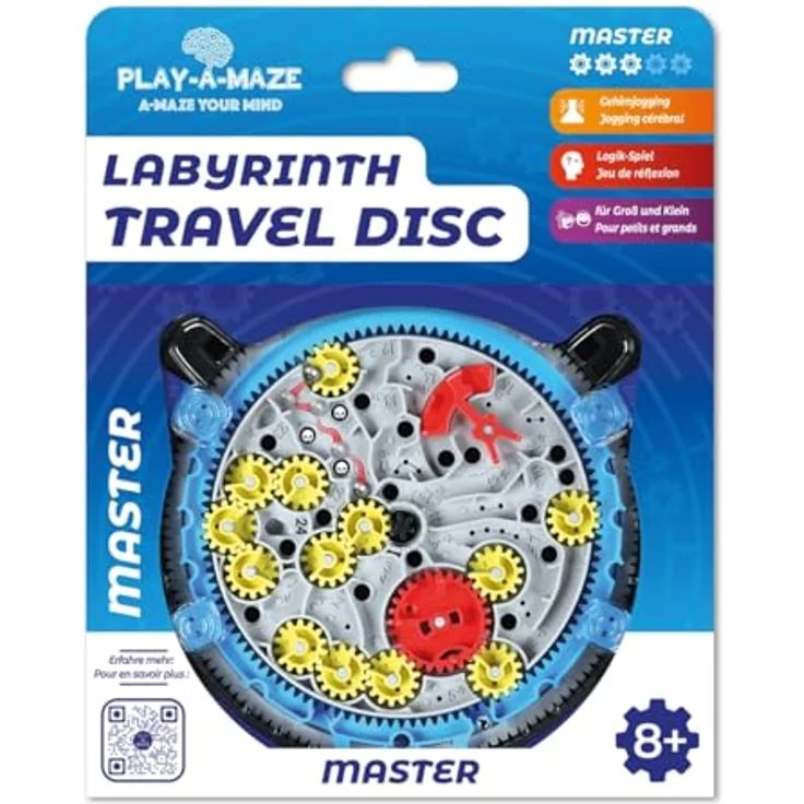 Carletto Labyrinth Travel Disc MASTER, interaktives Brettspiel zur Förderung von Konzentration und Geschicklichkeit – Bild 3