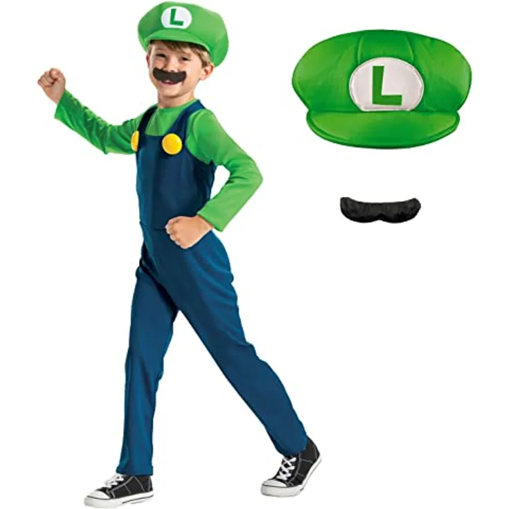 Disguise Offizielles Luigi Kostüm Kinder Super Mario Und Luigi Kostüm Kinder Faschingskostüme Kinder S