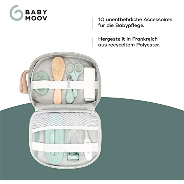 Babymoov Baby-Pflegeset Matcha, 10-teiliges Set aus GRS-zertifiziertem recyceltem Stoff mit lebenslanger Garantie – Bild 3