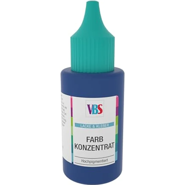 VBS Farbkonzentrat 25ml Pigmentfarbe auf wässriger Basis, hochpigmentiert, Farbe Petrol – Bild 1