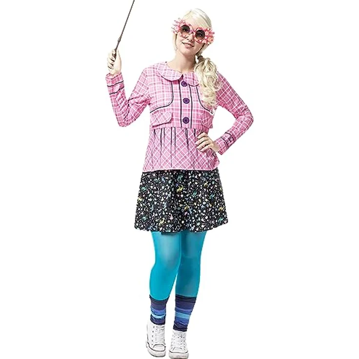Funidelia Luna Lovegood Kostüm für Damen, Harry Potter Verkleidung in Rosa, Größe L, für Karneval, Halloween & Kostümpartys – Bild 3