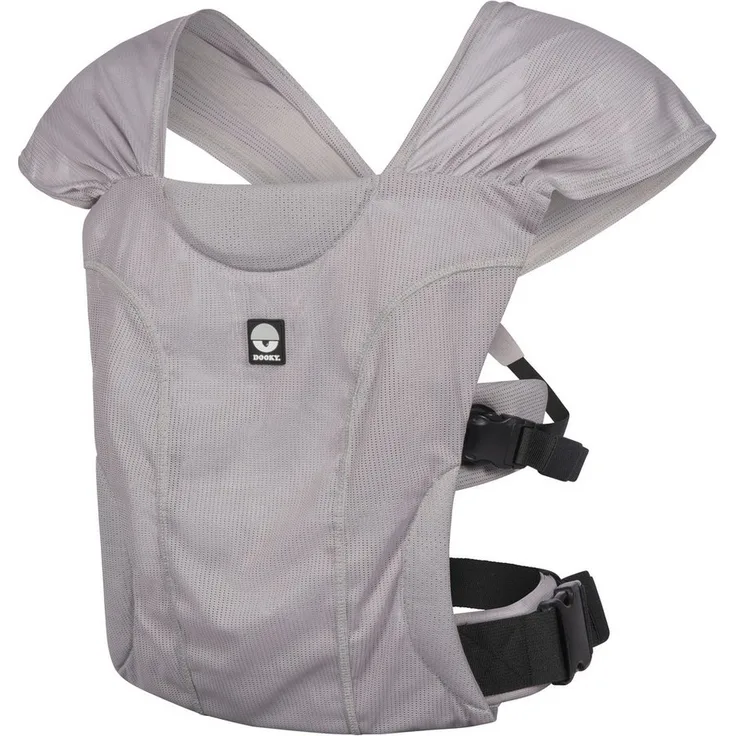 Dooky Bauchtrage Splash, Babytrage für duschende Eltern, grau, schnelltrocknendes Stretchmaterial