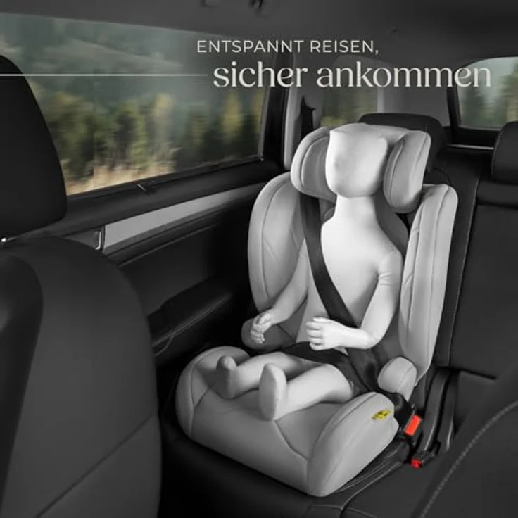 tectake Levi Autokindersitz, i-Size zugelassen für Gruppe I/II/III (9-36 kg), stufenlos höhenverstellbare Kopfstütze, pflegeleichter Bezug – Bild 7