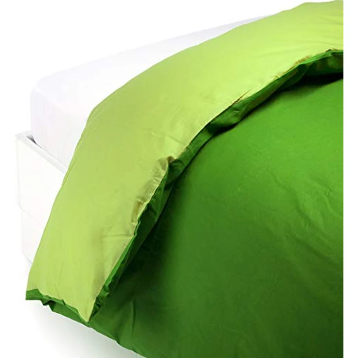 Caleffi Bettbezug aus Baumwolle für französisches Bett, Grün, 100% italienisches Design – Bild 1