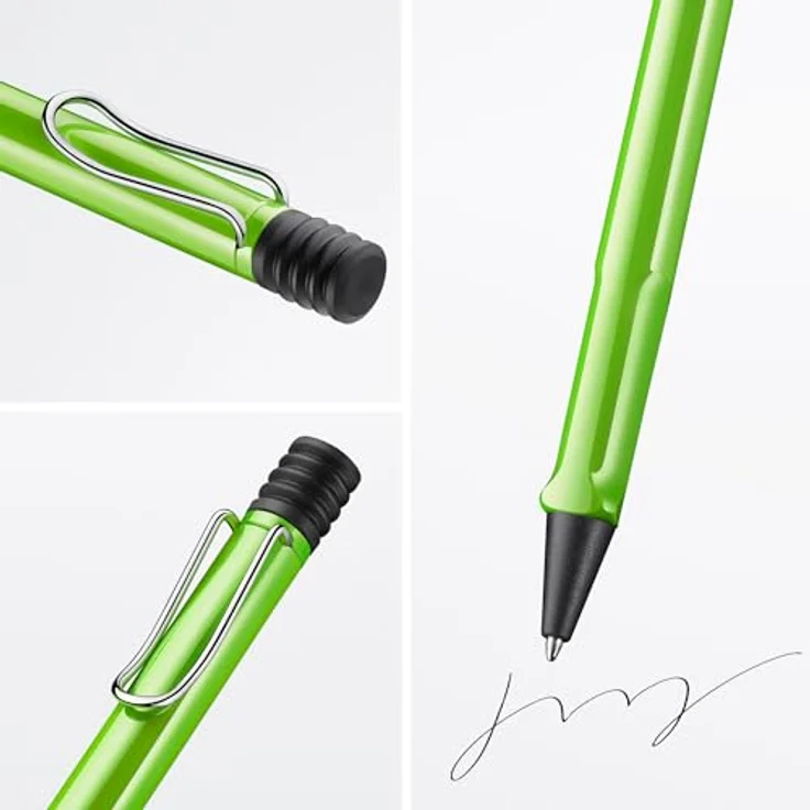LAMY Safari Füllfederhalter, Kugelschreiber in grün mit blauer Schreibfarbe, modernes Design und perfekte Ergonomie – Bild 2
