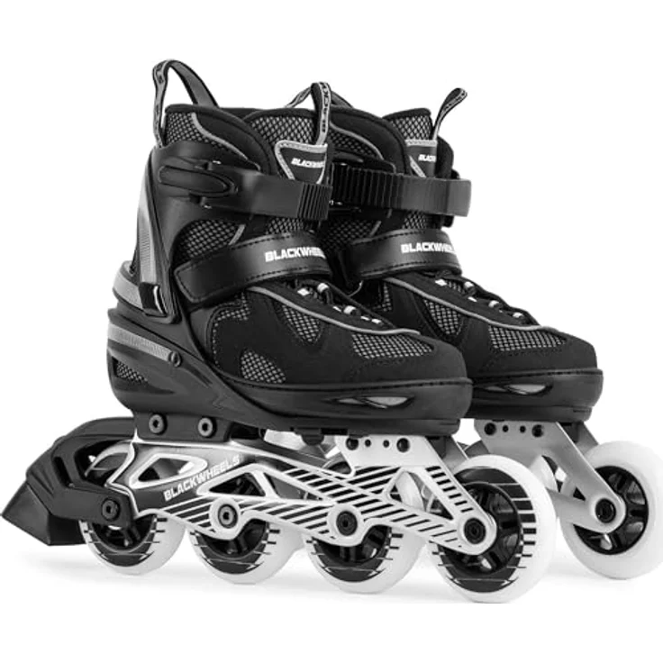 Blackwheels Flex Pro Inline Skates, atmungsaktiv für Jugendliche und Erwachsene, 84 cm Räder, Einlegesohle 38-41, Schwarz – Bild 3