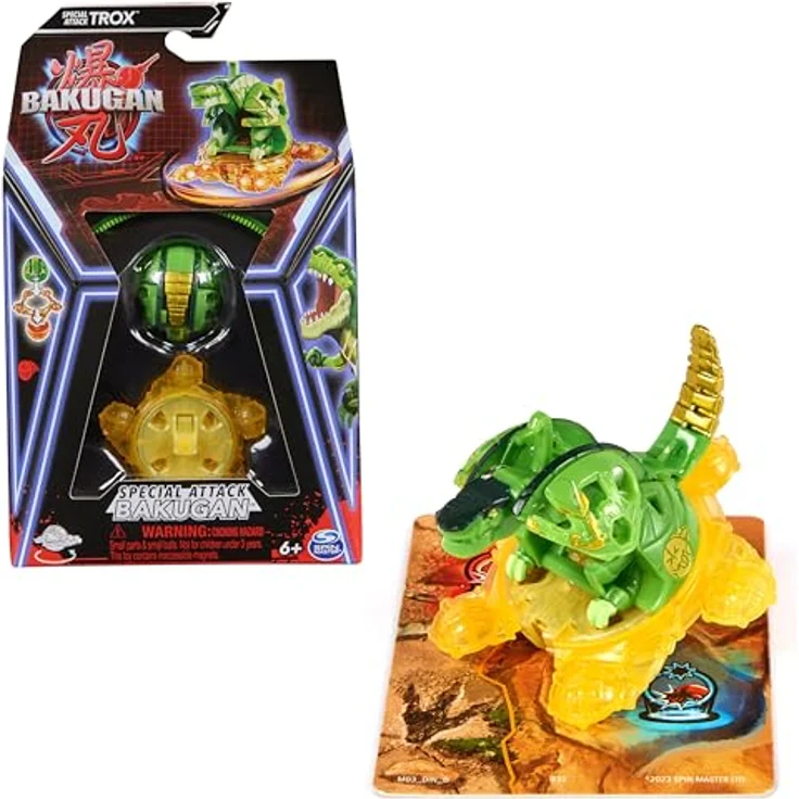 BAKUGAN Special Attack Trox, spinnendes Sammlerstück mit individualisierbarer Actionfigur, Sammelkarten und Ripcord, Kinderspielzeug für Jungen und Mädchen – Bild 1