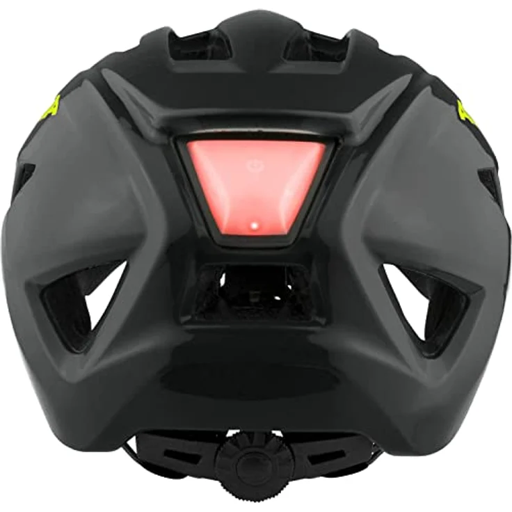 ALPINA PICO FLASH - Beleuchteter, Leichter & Bruchfester Fahrradhelm Mit Fliegennetz Für Kinder, black-neon gloss, 50-55 cm – Bild 4