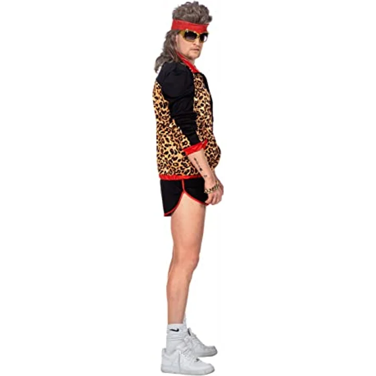 WILBERS & WILBERS 5748-80er / 90er Jahre Jogginganzug für Herren, Leoparden Print, Stretchstoff, XXL – Bild 3