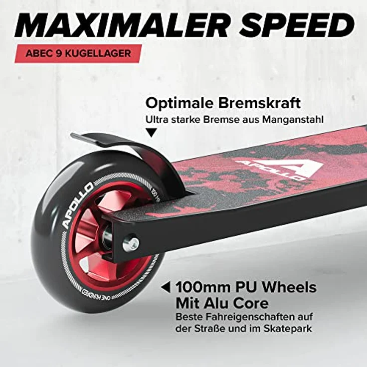 Apollo Stunt Scooter - Genius Pro | Robuster Kinder mit ABEC 9 Kugellager | Top Trick Roller, Tretroller, Starker Stuntroller | ab 6 Jahre | perfekt auch als Cityroller – Bild 5