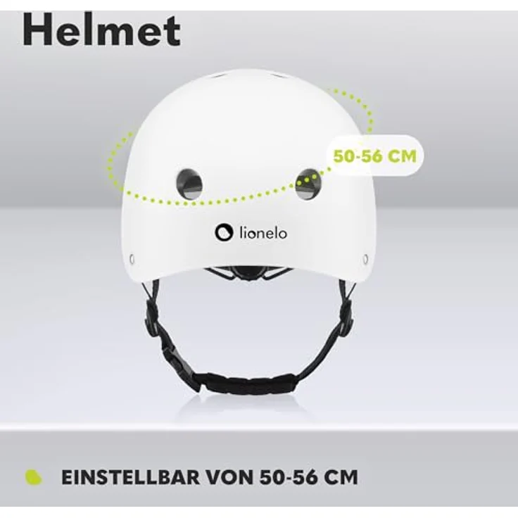 Lionelo Helmet Explorer Sicherheitshelm, verstellbar, Zertifiziert, Größe S (50–56 cm), stoßdämpfend und belüftet, für kreative Kreide- und Marker-Anpassung, blau – Bild 3