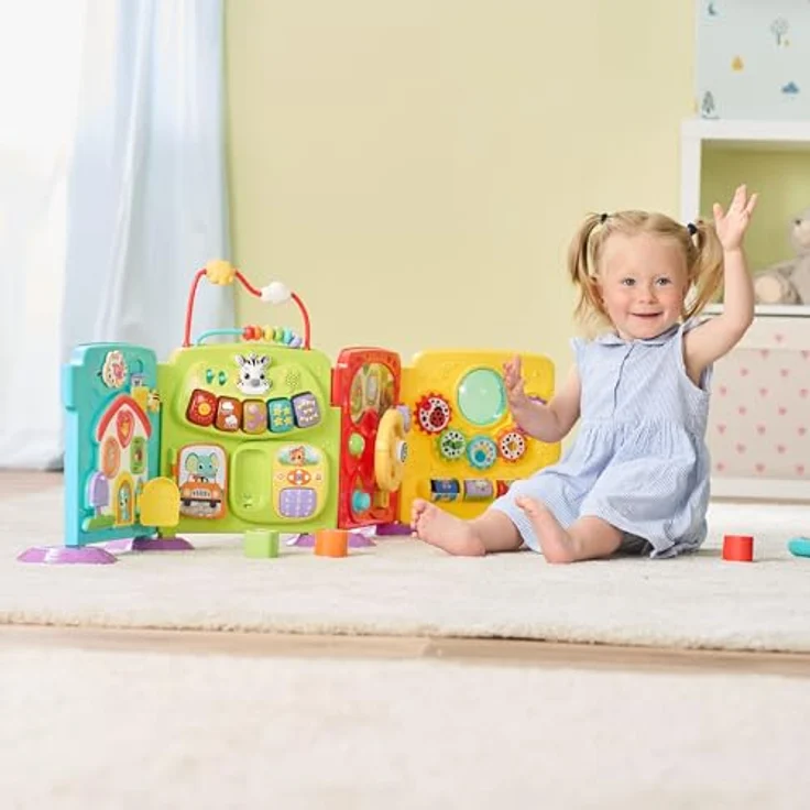 Vtech® Lernspielzeug Babys 3-in-1 Spielwelt, Farbenfrohes Lernspielzeug mit Licht und Sound, 4 individuell gestaltbare Seiten – Bild 5