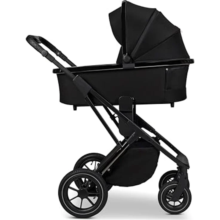 Moon PIÙ Kinderwagen / Kombikinderwagen, vielseitig und komfortabel für Kinder, schwarz – Bild 1