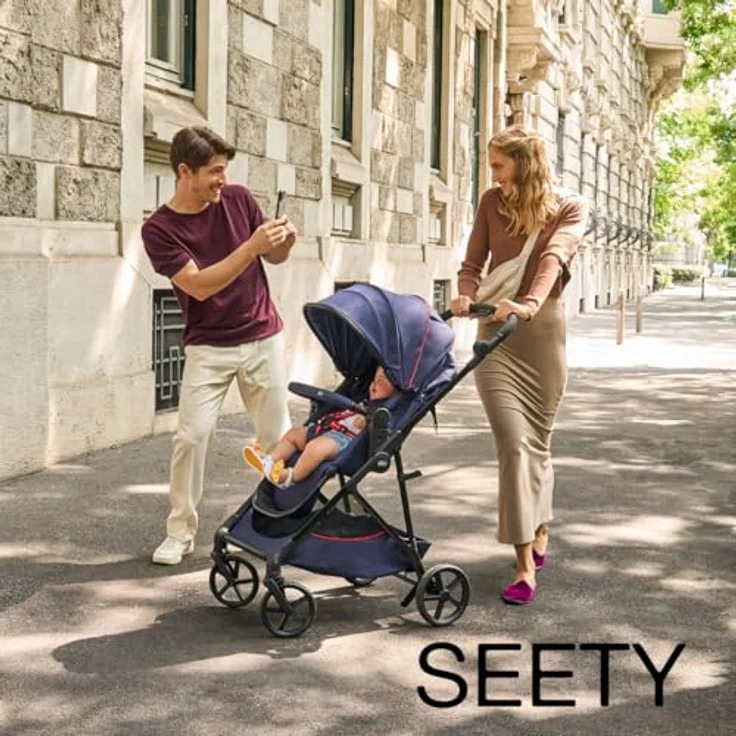 Chicco Seety Kinderwagen, leicht und kompakt, mit verstellbarer Rückenlehne, faltbar, UV50+ Sonnendach und Regenschutz, bis 22 kg, von 0 bis 4 Jahren – Bild 2