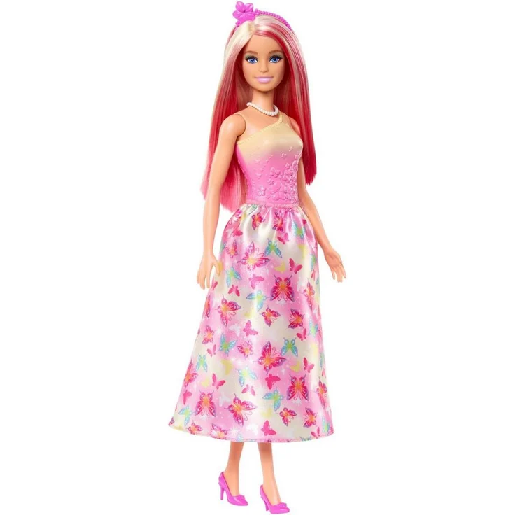 Barbie Anziehpuppe Royal_1, in Regenbogenfarben, mit fantasievollem Design und stilvollen Accessoires – Bild 1