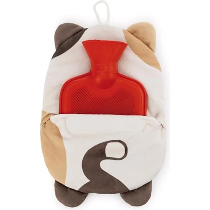 Nici mymochi Katze Angy mit Kaktus, 300 ml Wärmflasche 2in1 - Kuscheltier aus recyceltem Material, 30 cm – Bild 2