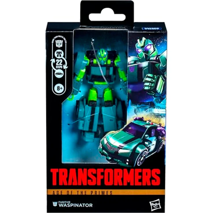 Transformers Age of The Primes Fugitive Waspinator, 14 cm Deluxe-Klasse Action-Figur, verwandelbar in Sportwagen, mit 2 Blastern und beweglichen Teilen – Bild 4