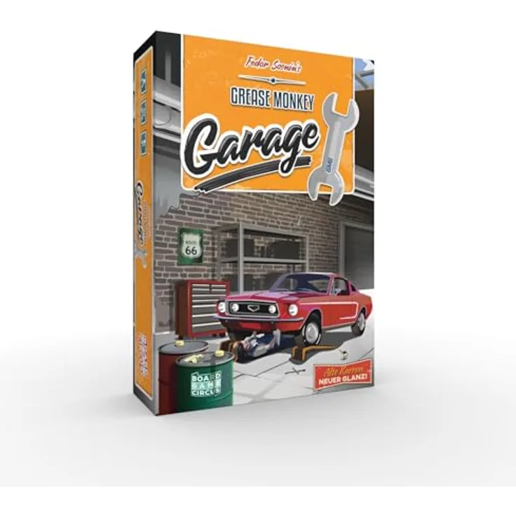 Board Game Circus Grease Monkey Garage, Brettspiel mit hochwertigen Spielkomponenten, kompakter Aufbewahrung, für verschiedene Altersgruppen