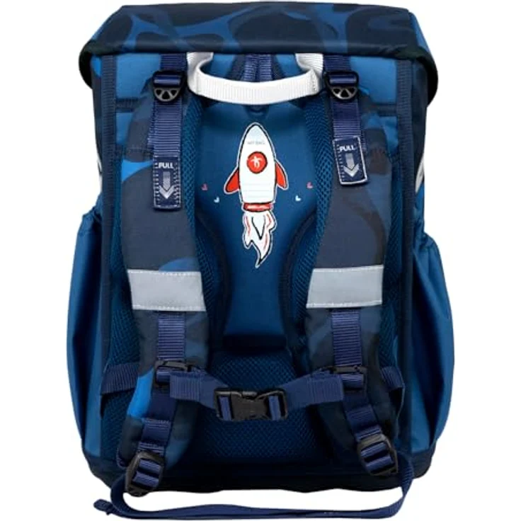 Belmil Schulranzen Kinderrucksack Maxi, ergonomisches 5-tlg. Set mit Brustgurt, wasserabweisend, 22 L, für Grundschule 1.-3. Klasse, reflektierende Elemente – Bild 8